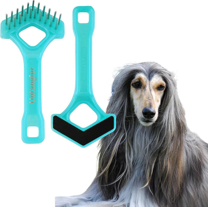 Detailed view of V-shape head for delicate pet grooming