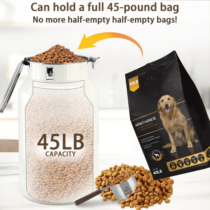 Aloxina dog food storage container in a modern kitchen setting
