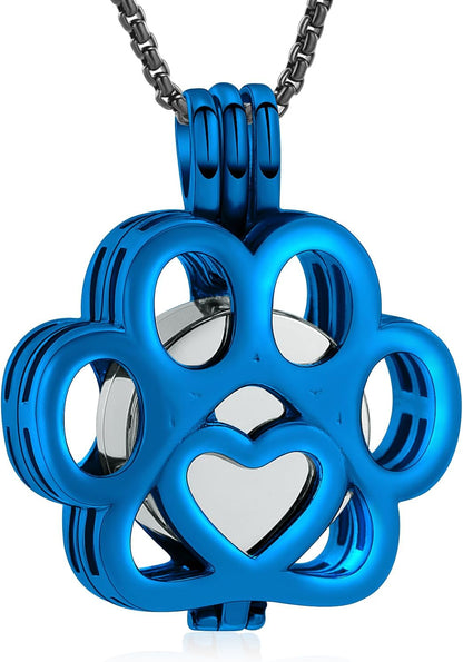 Oinsi Pet Cremation Jewelry For Ashes For Dog/Cat Paw Stainless Steel Memorial Locket Urn Necklace Inside Mini Case Keepsake Cremation Jewelry Women Men - Image 12