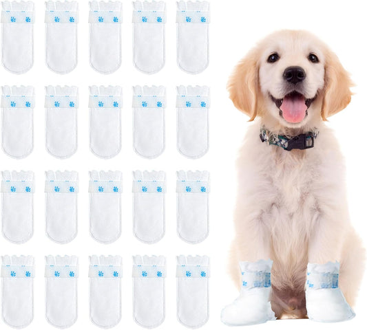 Suxgumoe disposable dog boots front view for paw protection
