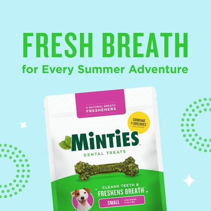 Minties Dog Dental Bone Treats, Tiny/Small Dental Dog Treats, 5-25 lbs, Clean Teeth, Fight Bad Breath, Removes Plaque and Tartar, 16 Count - Image 9