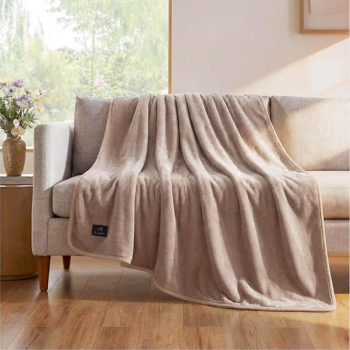 Luciphia Waterproof Blanket for Dog Washable Reversible Sherpa Fleece Throw Blanket for Bed Couch Soft Liquid Pee Proof Furniture Cover Protector for Small Medium Large Pet Cat Grey 35" x 25" - Image 9