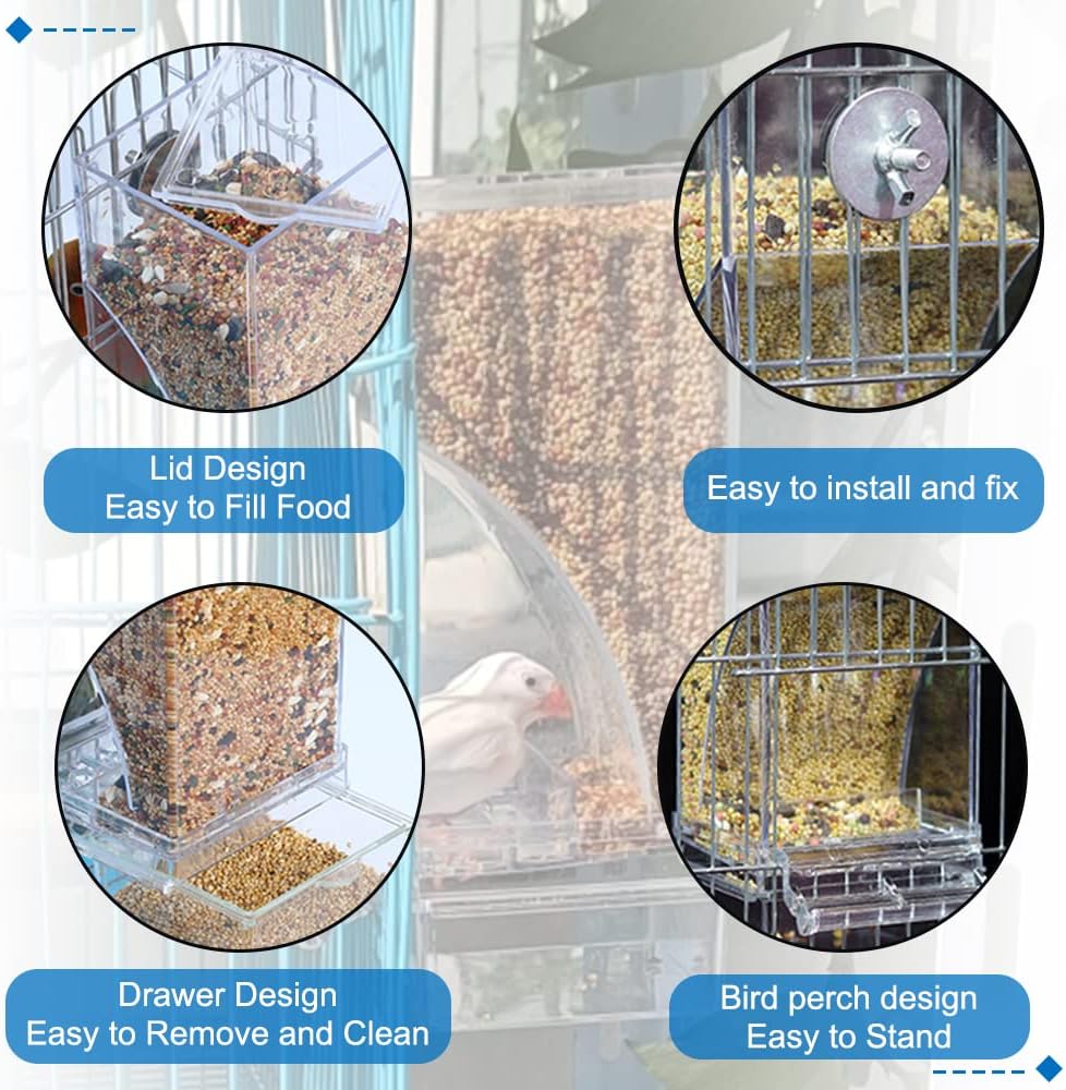 Automatic bird water dispenser bottle for cage accessories