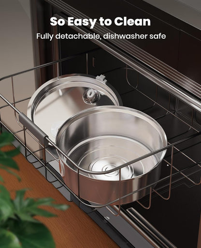 Oneisall large capacity stainless steel pet bowl components