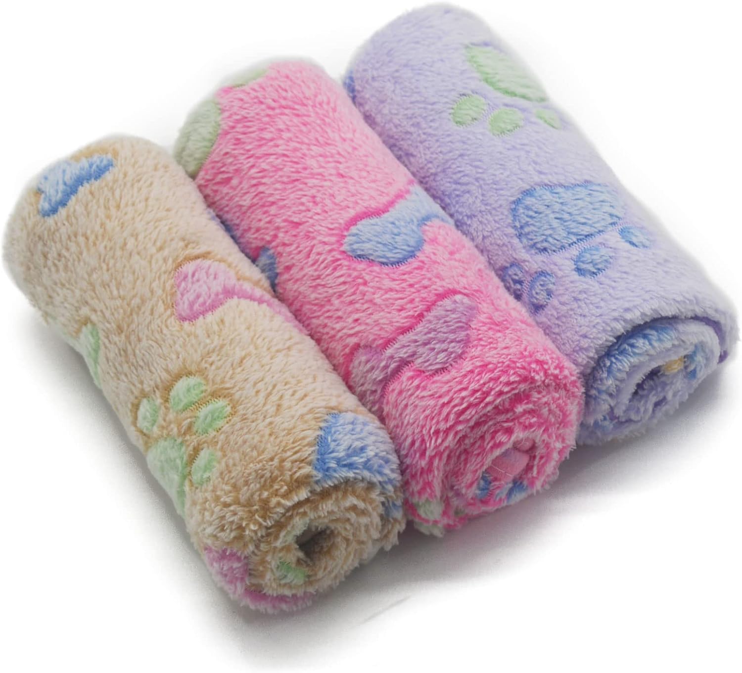 1 Pack 3 Puppy Blankets Super Soft Warm Sleep Mat Grey Cute Print Fluffy Fleece Pet Flannel Throw Dog Blankets for Small Dogs Cats,Star&Bone&Love- Small (23"x15") - Image 10