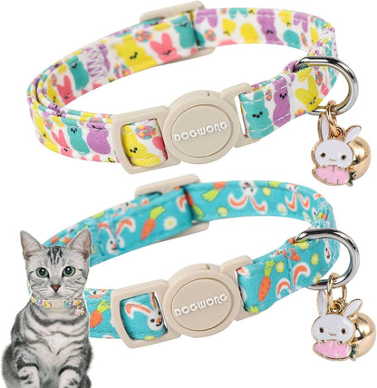 Cat Collar,2 Pack White Hemp Cat Collars Breakaway with Bell, DOGWONG Safety Buckle Wedding Cat Collar for Girl Boy Cats and Small DogsAdjustable 7-12 Inch,Pet Supplies Accessories - Image 15