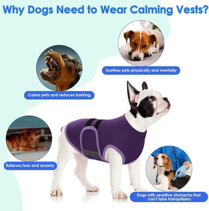 Migohi imported durable machine washable pet stress reduction jacket rear view