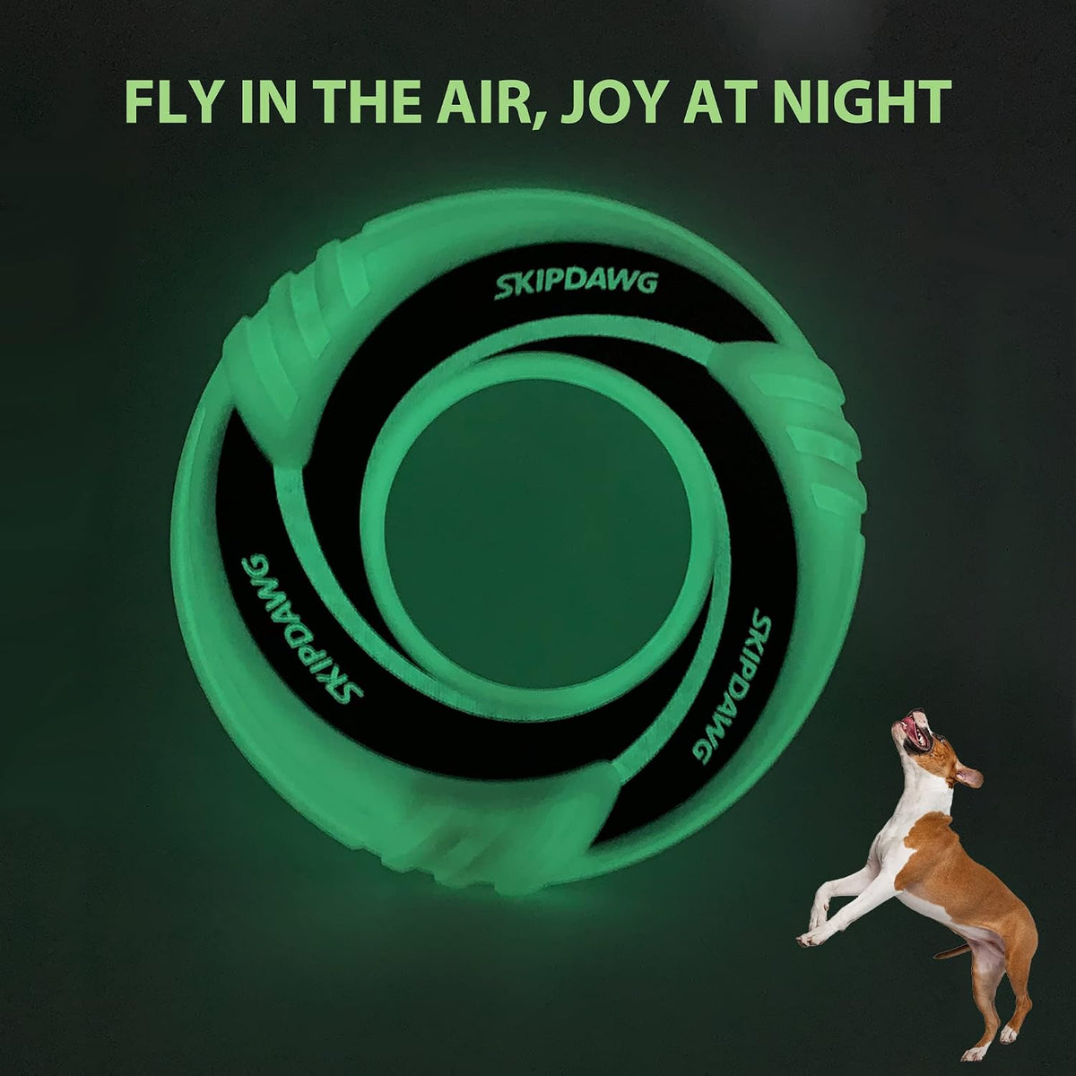 Durable nylon and TPR texture of Skipdawg pet toy