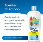 PetAg tropical fresh scent dog shampoo bottle back label details