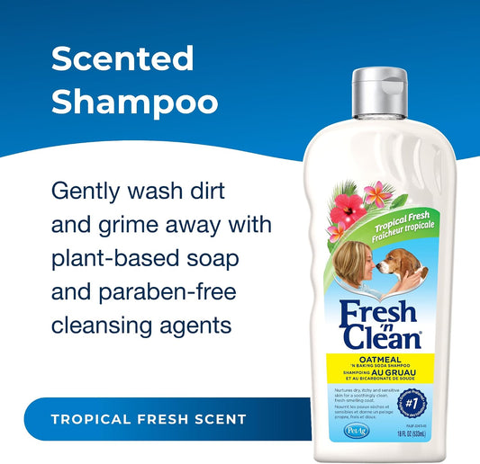 PetAg dog shampoo with natural colloidal oatmeal and aloe vera