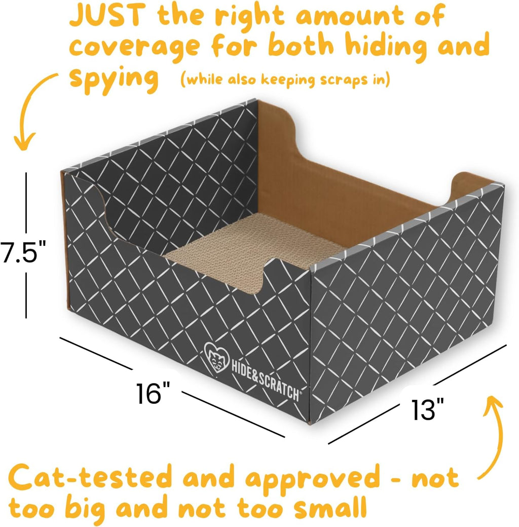 Refillable scratching board insert for cat box
