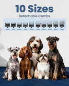 Oneisall professional dog trimmer showing digital battery display