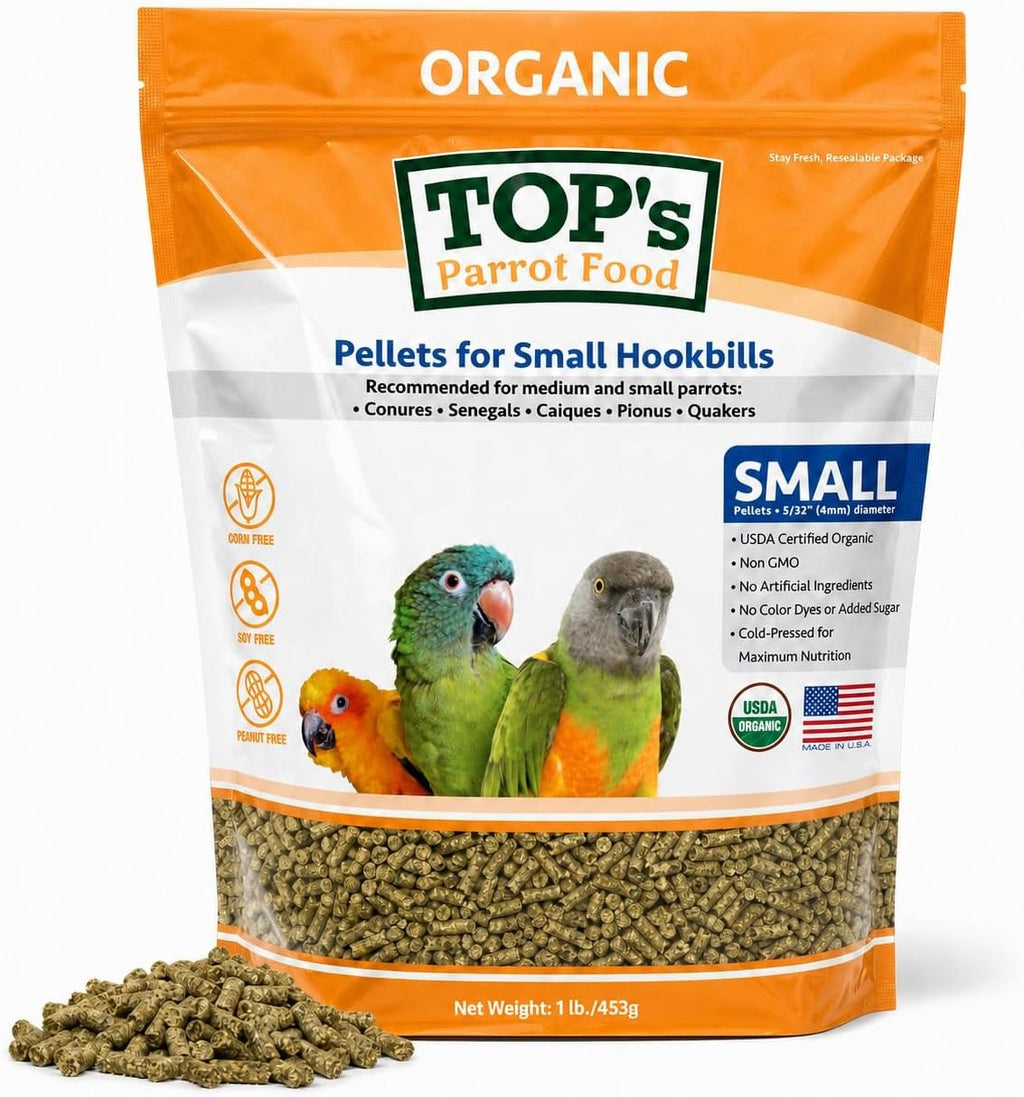 TOP's Parrot Pellets 4 lb, USDA Organic Certified, Non-GMO Bird Food for Hookbills - Image 14