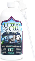 Ultra Oil Skin and Coat Supplement for Dogs and Cats with Hemp Seed, Flaxseed, Grape Seed, and Fish Oils for Relief from Dry Itchy Skin, Dull Coat, Hot Spots, Dandruff, and Allergies, (16 oz) - Image 9