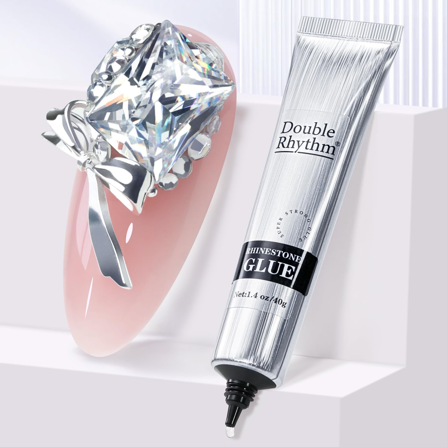 Double Rhythm Rhinestone Glue Gel front view bottle