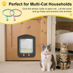 Close up of Alumani magnetic sensor tags for cat doors