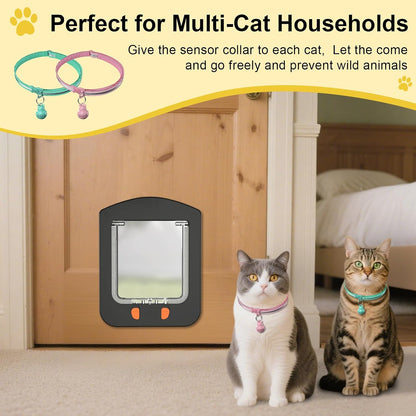 Close up of Alumani magnetic sensor tags for cat doors