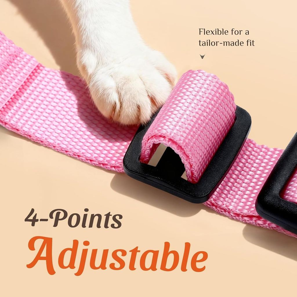 Side profile of Dooradar escape-proof cat harness with adjustable straps