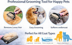 Dog & Cat Deshedding Brush - Pet Grooming Comb for Removing Loose Hair, Reduce Shedding, Stainless Steel Teeth, Safe for Long & Short Hair Pets - Image 9