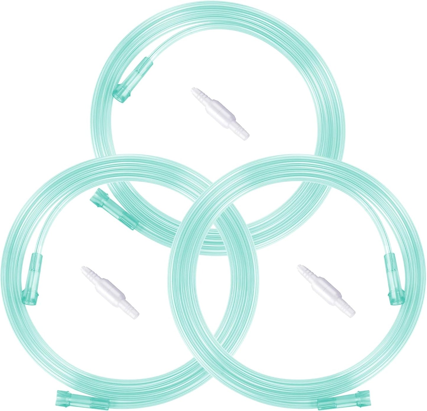 NITTIID 7 Foot Green Oxygen Tubing front view showing three pack bundle