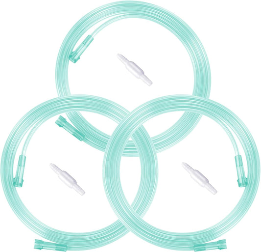 NITTIID 7 Foot Green Oxygen Tubing front view showing three pack bundle