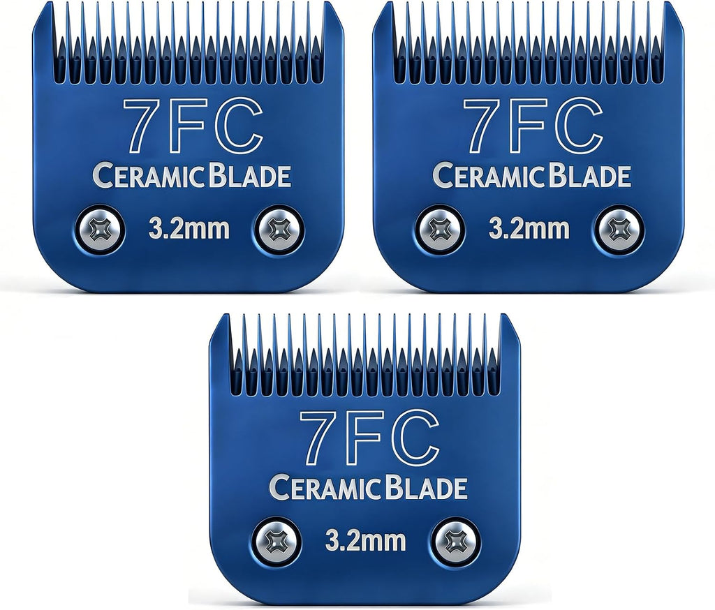 3-Packs Detachable Ceramic Blade Kit for Pet Clippers with Size 10 - Cut Length 1.5mm (1/16"),Compatible with Andis,Oster A5,Wahl KM10 Clippers & Similar Models (Blue) - Image 9