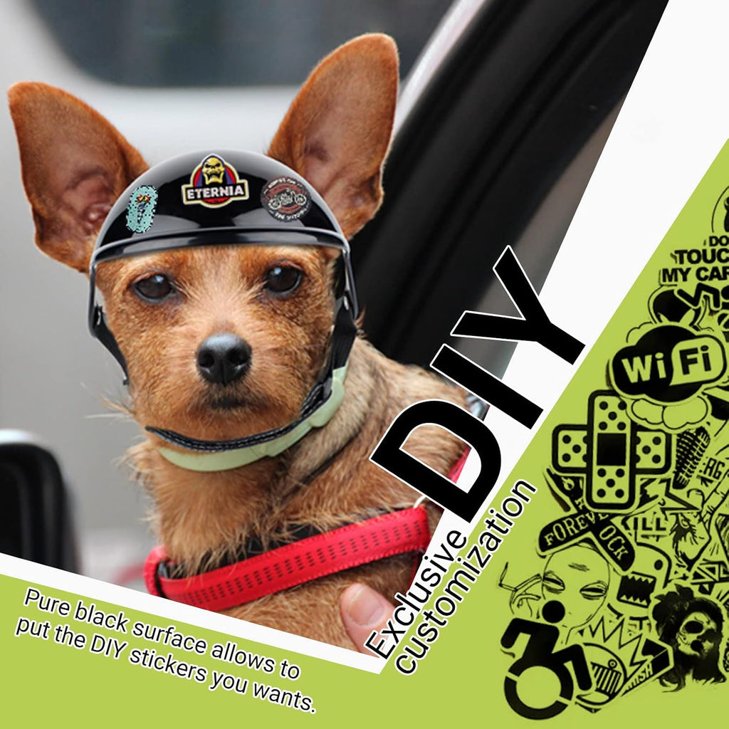 Top view of Petleso dog helmet showing ear hole design