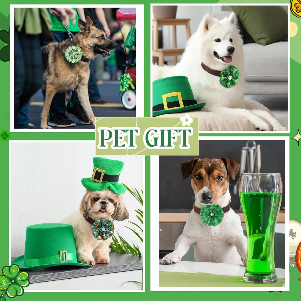 Sweetude holiday dog accessories displaying diverse fabric patterns and satin finish details