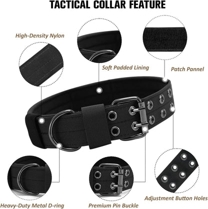 Periflowin tactical dog collar magic sticker patch panel