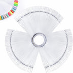 Azurebeauty 150 Pieces Clear Nail Color Sticks front view with metal ring