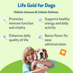 Pet Wellbeing Life Gold 4 ounce liquid formula with bacon flavor for dog natural detoxification