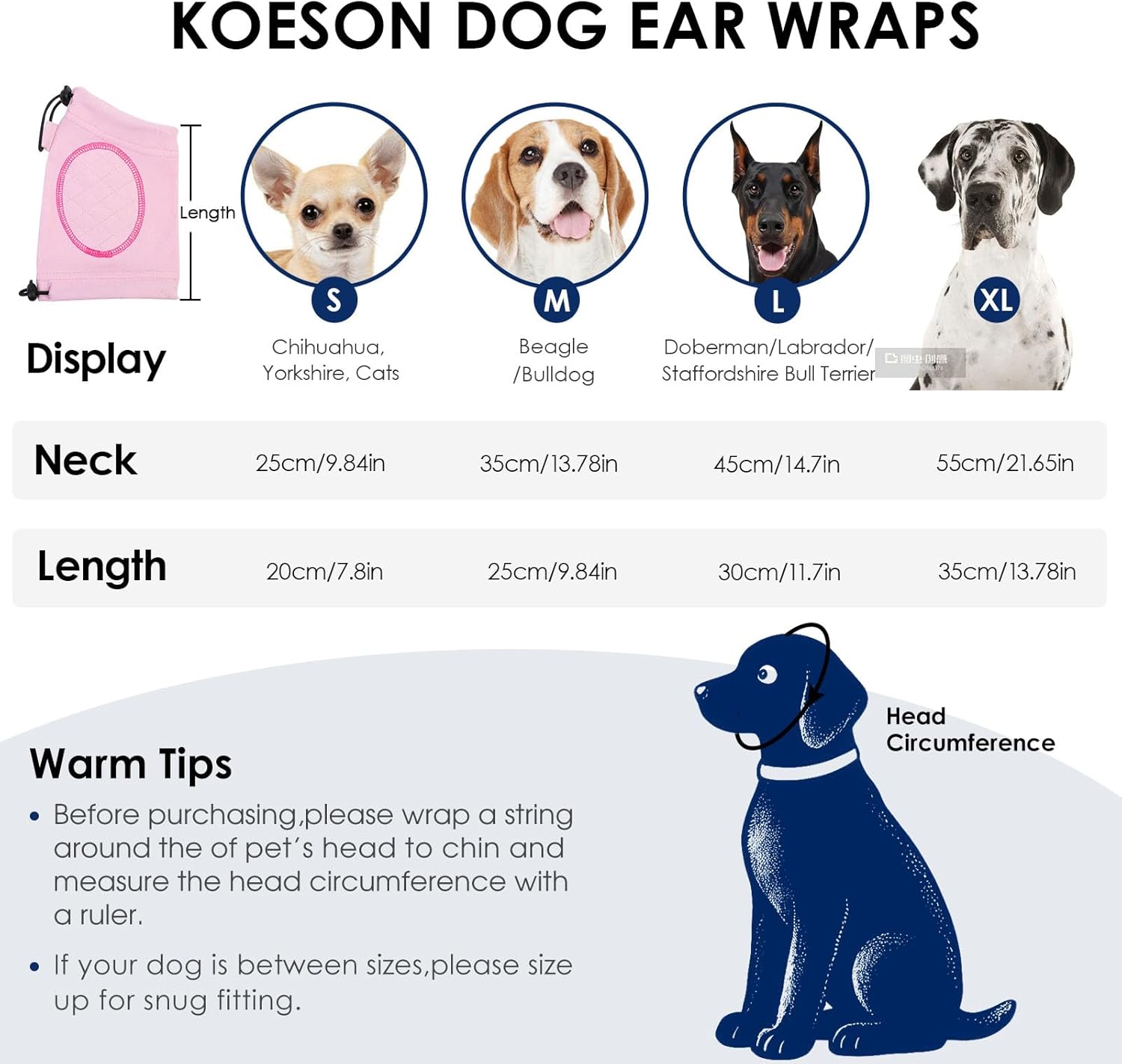 Breathable pink dog hoodie snood keeping long ears clean during meals
