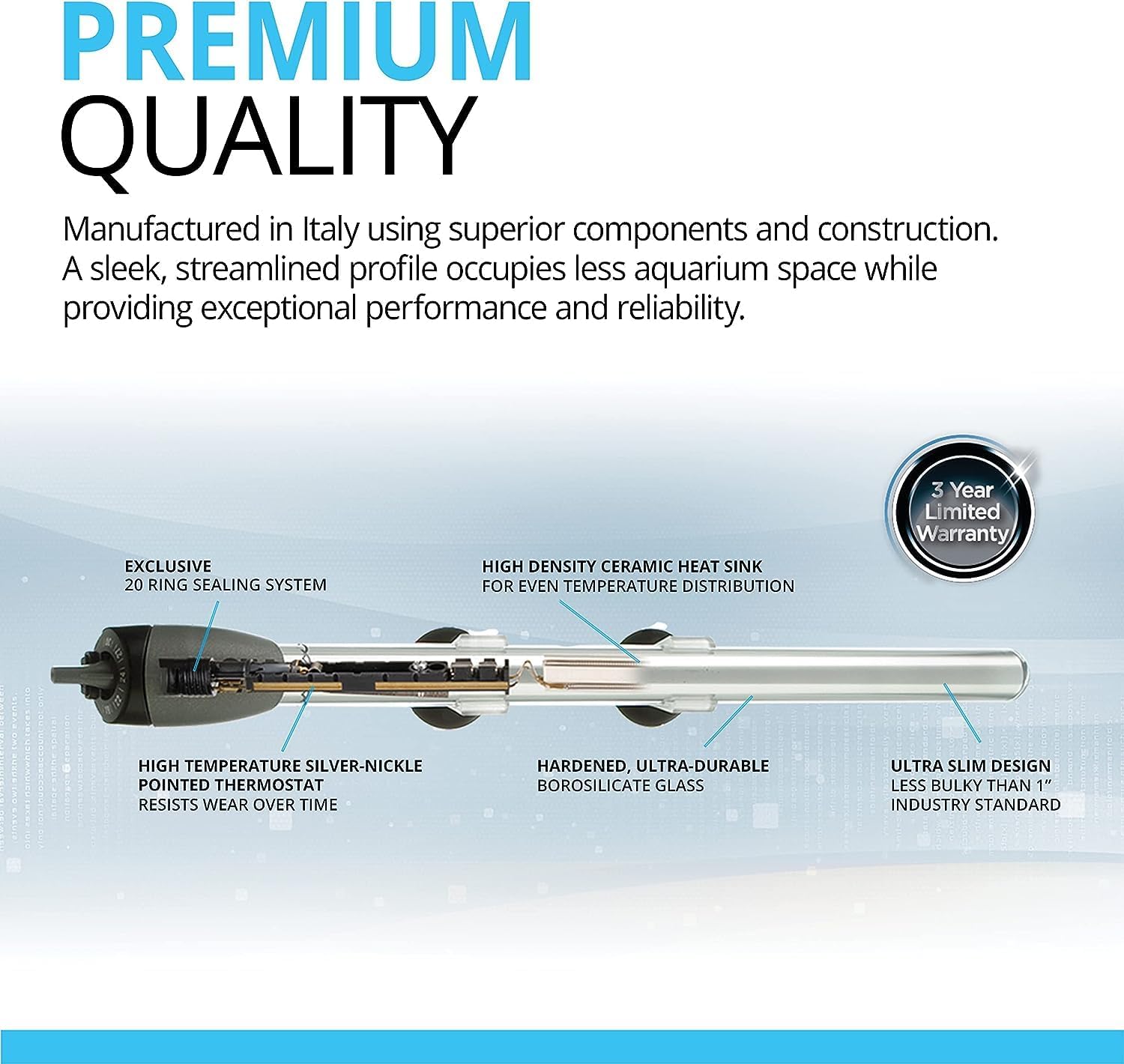 Fluval M 100-Watt Submersible Aquarium Heater - Compact, High-Performance, Reliable Heating For Fresh & Saltwater Tanks - Image 6
