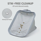 Checpurry self cleaning cat litter box liner detailing the anti stick surface texture.