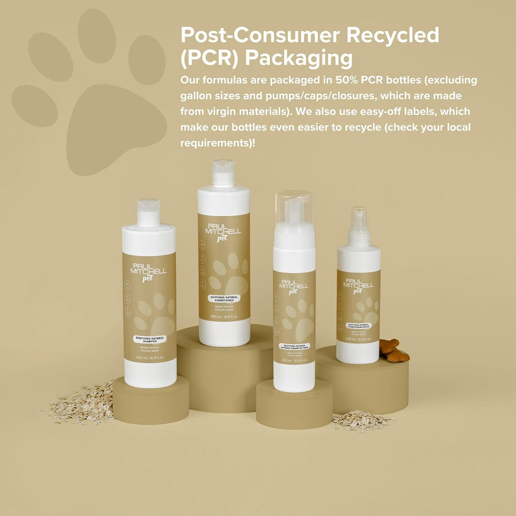Aromatic almond scent pet conditioner bottle on a white background
