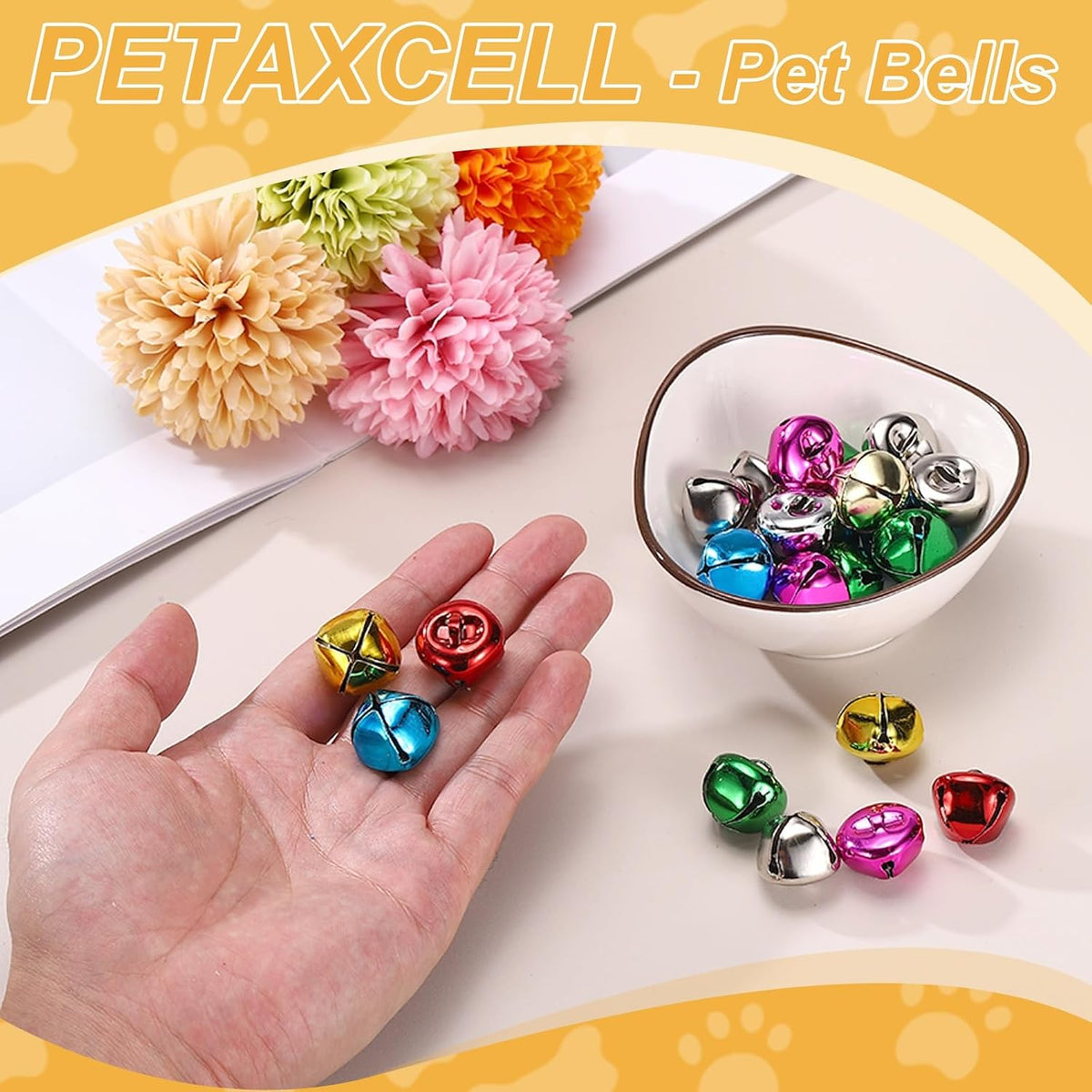 PETAXCELL loud crisp sound brass pet safety bells packaging
