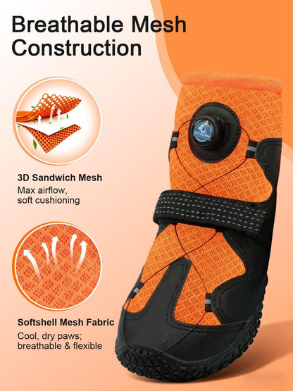 Under side view of non-slip rubber sole for Becrowm dog boots