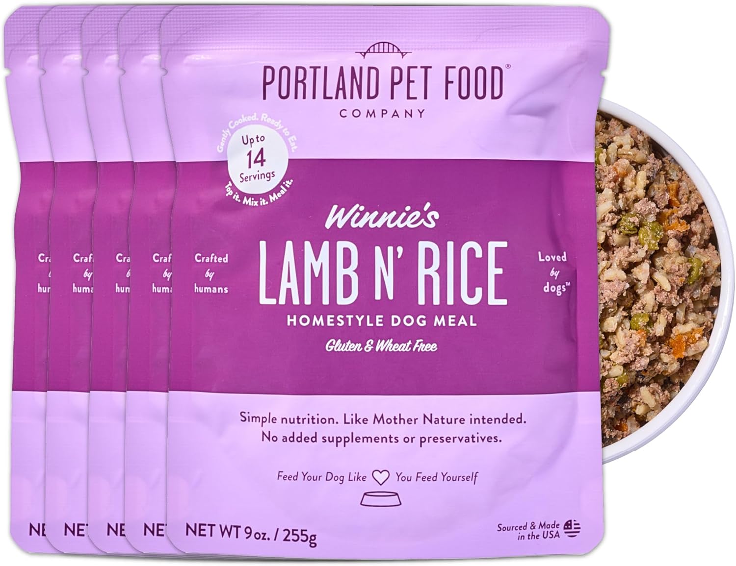 Portland Pet Food Company Fresh Dog Food Pouches - Human-Grade Topper Mix-Ins & Wet Pet Meals - Small & Large Breed Puppy & Senior Dogs - Gluten-Free Limited Ingredient Meal Toppers - 5 Pack Variety - Image 13