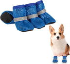 Symphonyw blue breathable mesh dog shoes front view