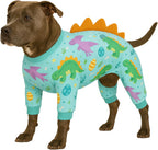 LovinPet Large Dog Pajamas, Four-Leg Stretch Onesie Bodysuit, Lightweight UV-Shielding Pajamas, Anti-Lick Calming Recovery Suit for Surgery, 3D Dino Wing Design with Soft Spikes Blue Purple XL - Image 13