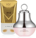 YCZ neck and eye care set front view packaging and bottles