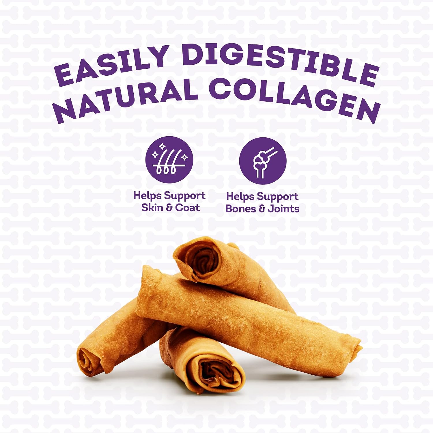 Healthy skin and coat formula pet treats packaging back view