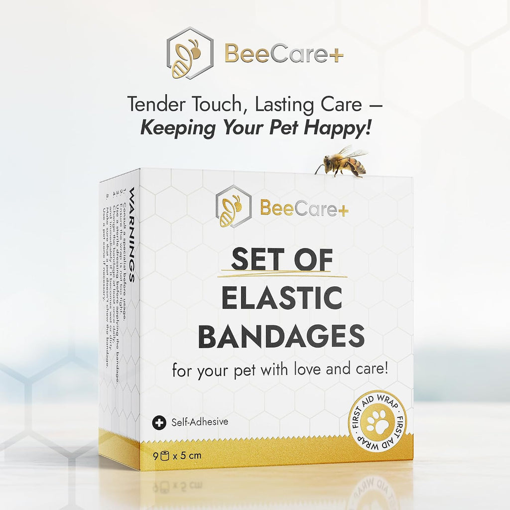 Self-Adhering Elastic Dog Bandages for Wounds - Cat & Dog Bandage Prevents Licking and Scratching - Made from Natural Rubber Latex, the Wrap Sticks to Itself - Set of 9 x 5 cm Rolls - Image 9