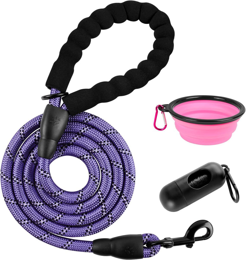 BARKBAY Dog Leashes for Large Dogs Heavy Duty Dog Leash 4/5/6 FT with Comfortable Padded Handle and Highly Reflective Threads for Medium Large Dogs Walking Training Running (5FT-1/2'',Pink) - Image 14