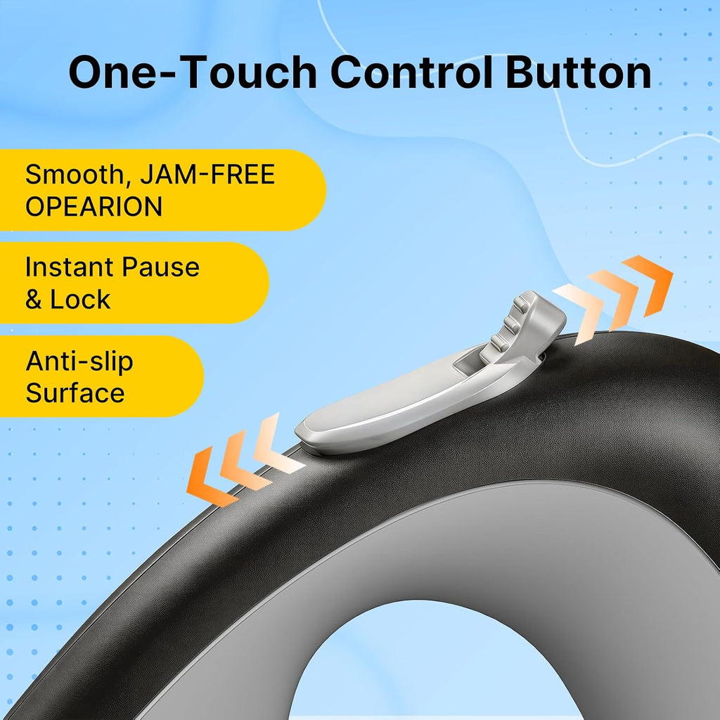 Petsuper dog leash showing 360 degree tangle free mechanism