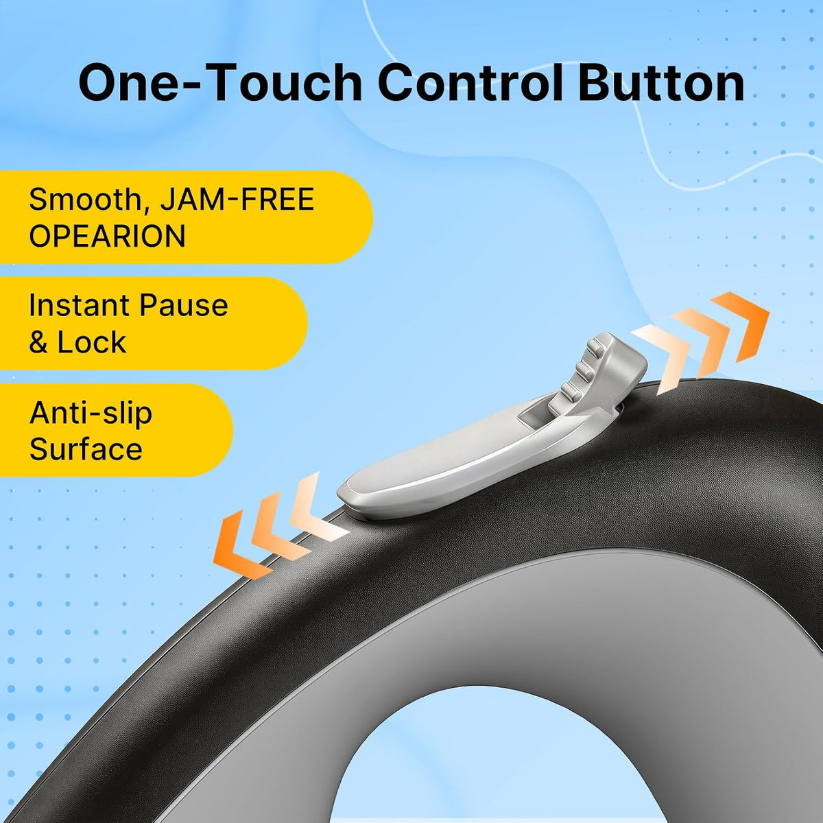 Petsuper dog leash showing 360 degree tangle free mechanism