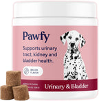 Pawfy Dog Urinary and Bladder supplement jar front view for canine UTI control.