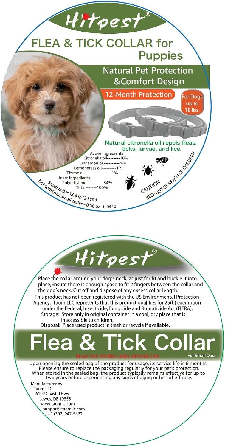 Flea and Tick Collar for Puppies - 12-Month Natural Protection - Safe & Effective Flea and Tick Prevention - Includes Flea Comb and Tweezers, 2-Pack - Image 9
