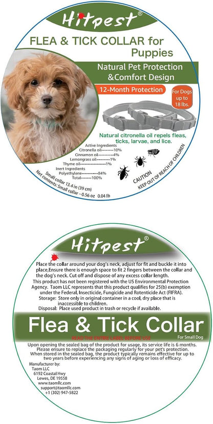 Flea and Tick Collar for Puppies - 12-Month Natural Protection - Safe & Effective Flea and Tick Prevention - Includes Flea Comb and Tweezers, 2-Pack - Image 9