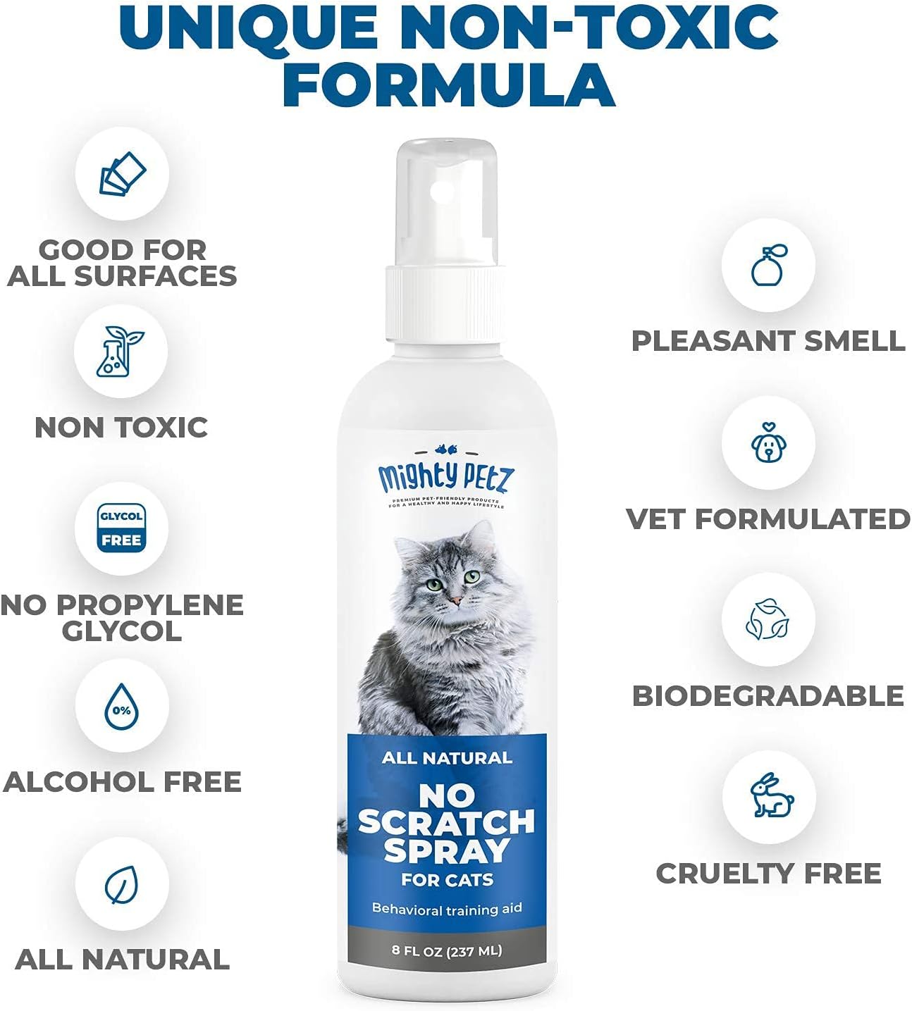 Natural indoor pet deterrent spray bottle packaging detail